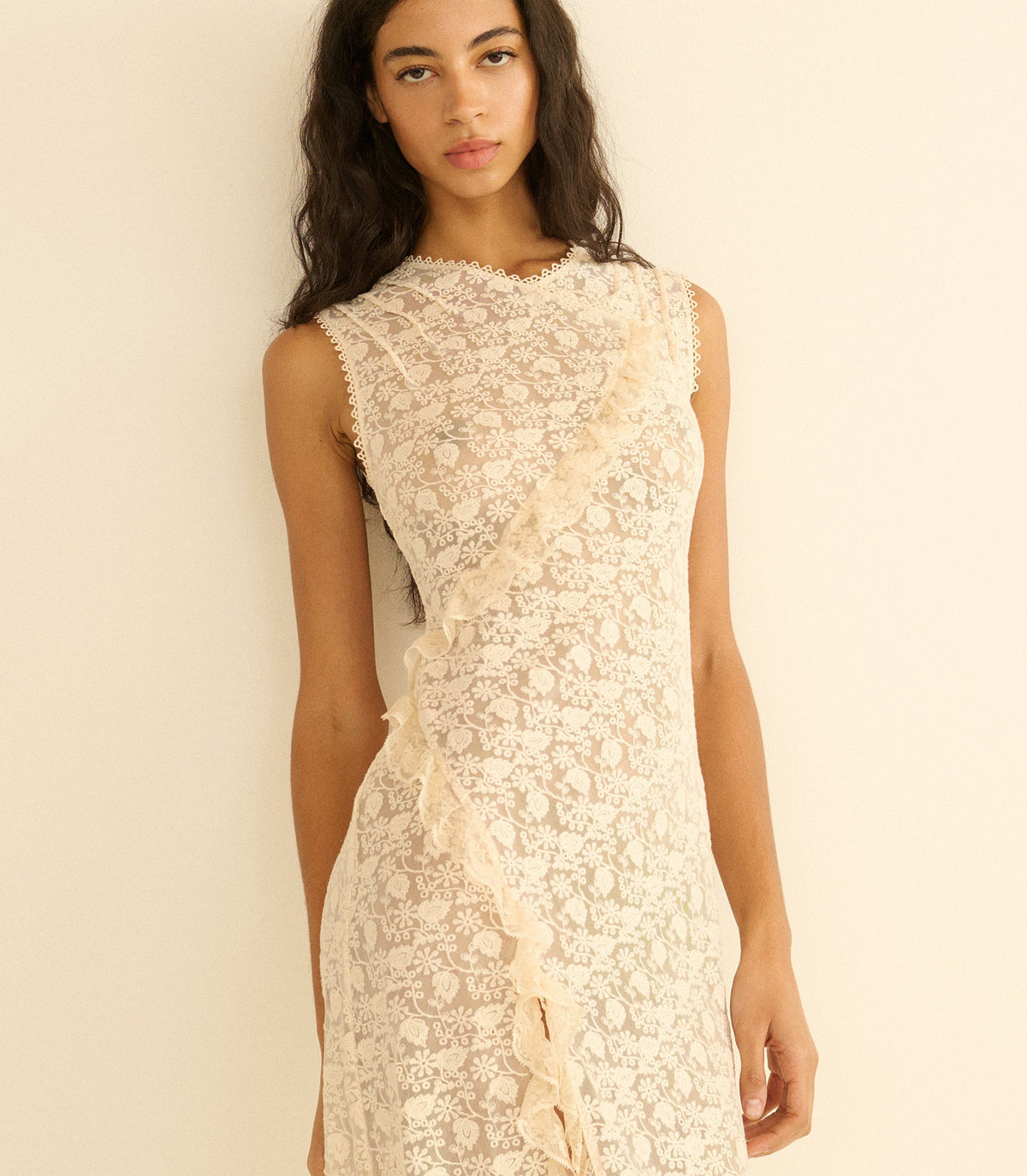 ANABELIA DRESS -- SOFT CAMELLIA