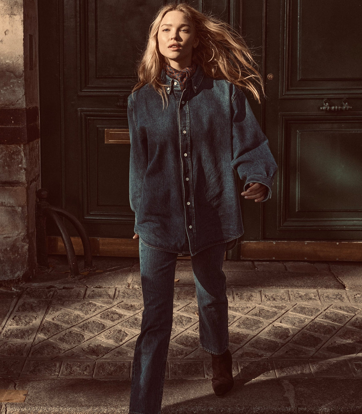 BACALL SHIRT -- ROUSSILLON MID WASH