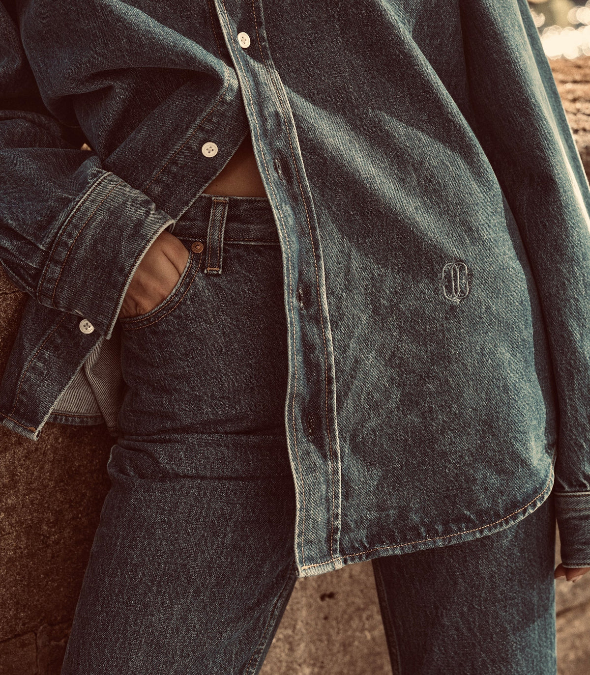 BACALL SHIRT -- ROUSSILLON MID WASH