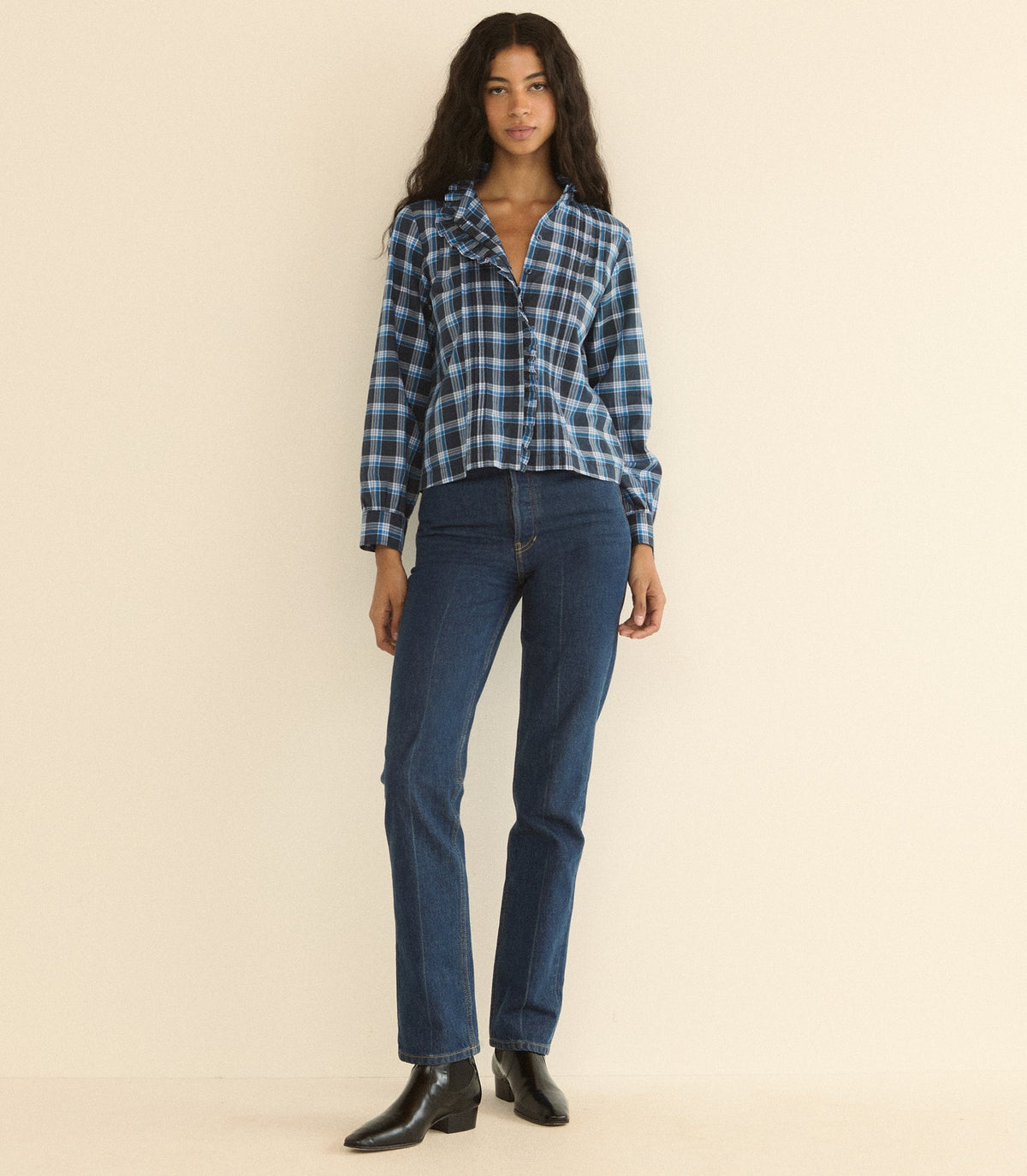 BARRETT TOP -- VALMONT PLAID