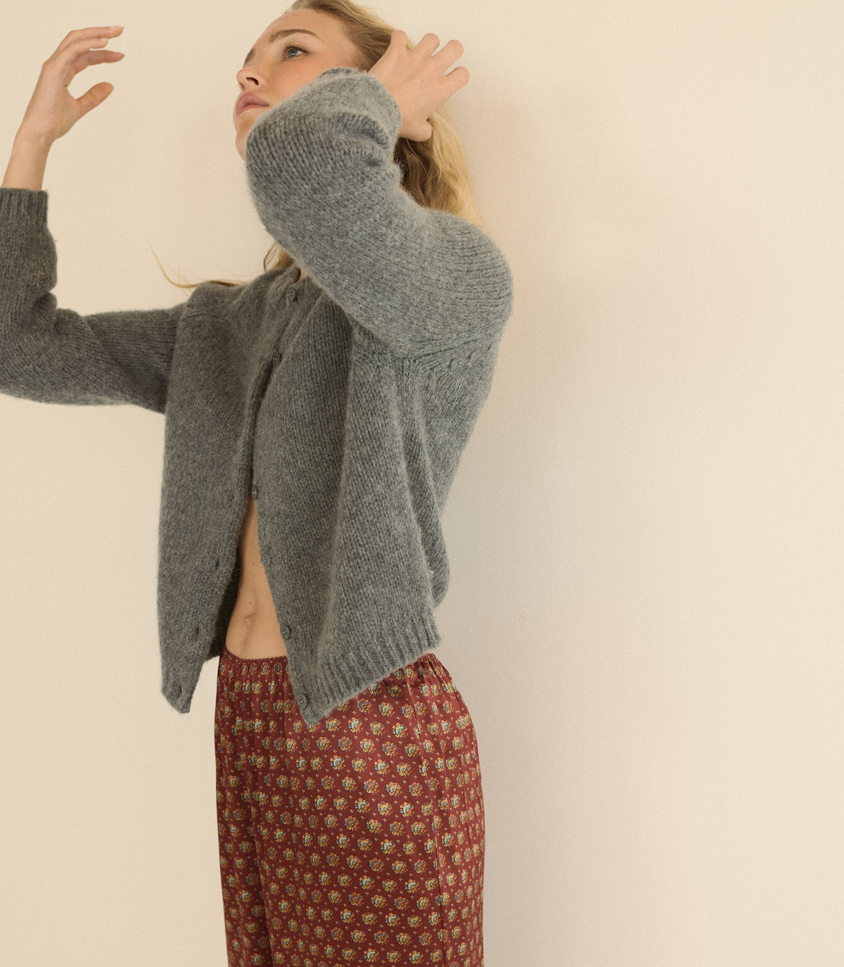 DARCY CARDIGAN -- CHARCOAL MELANGE