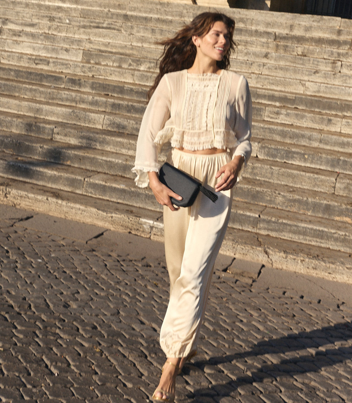 ELODINE TOP -- SEA SALT