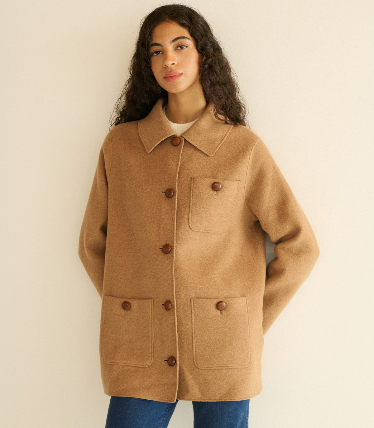 GERMAIN COAT -- LIGHT KHAKI