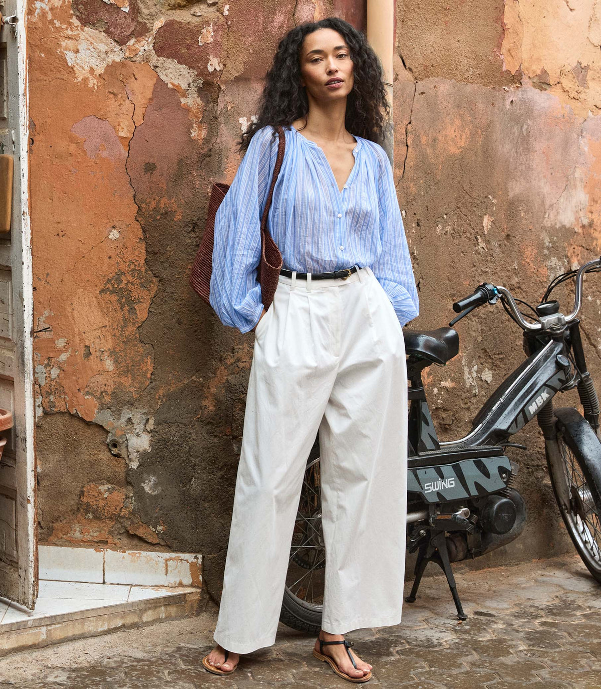 JONIE TOP -- SALERNO STRIPE