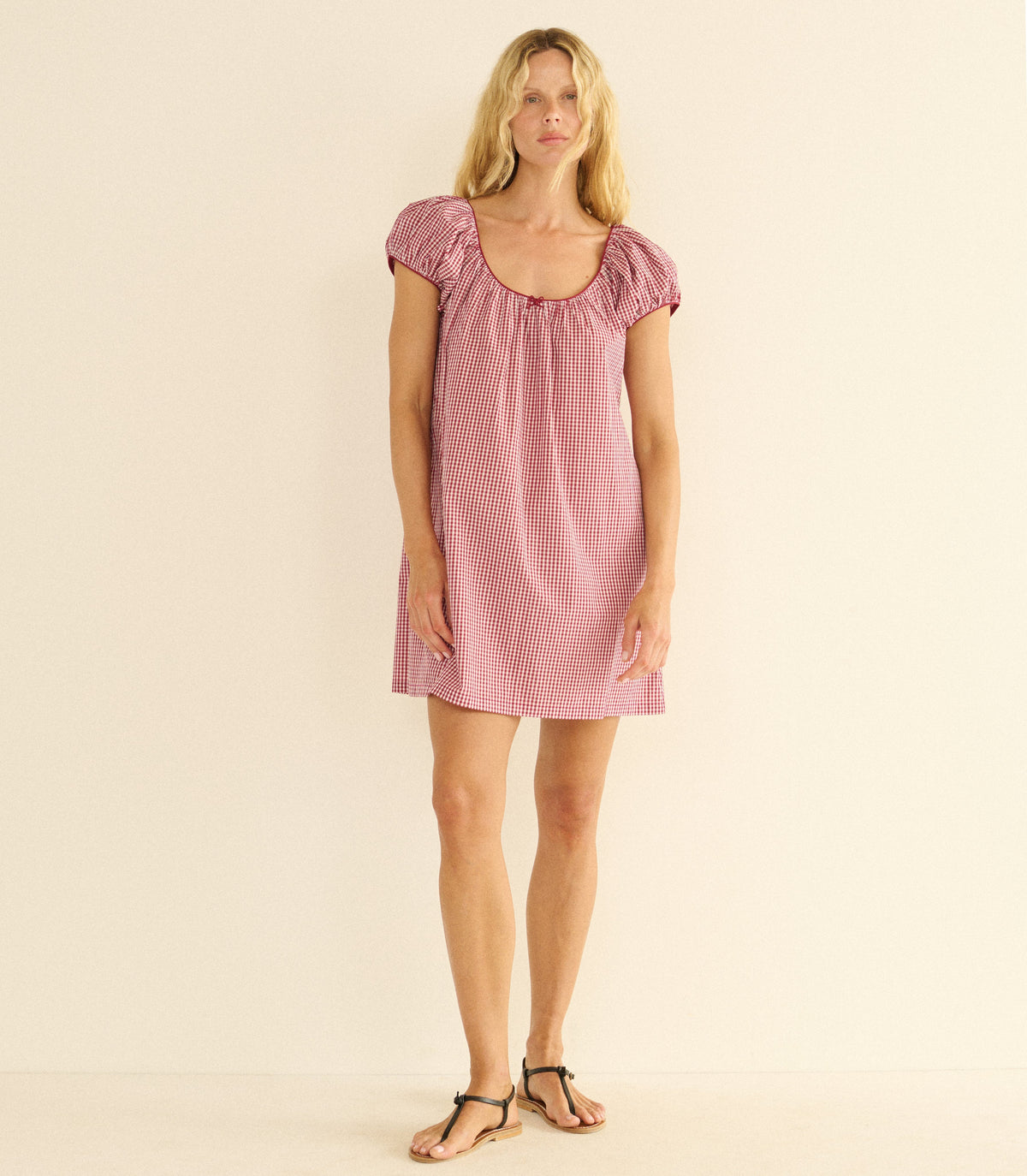 JULIA DRESS -- MULBERRY LA MADDALENA GINGHAM