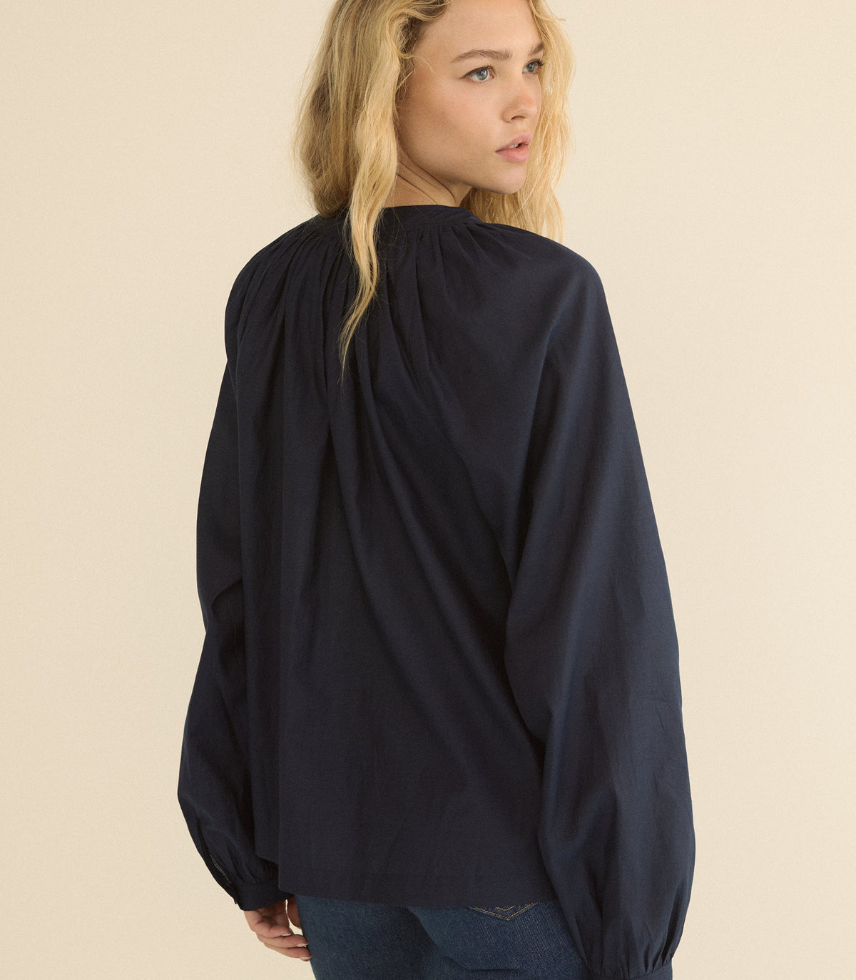 JULIENNE TOP -- OXFORD BLUE