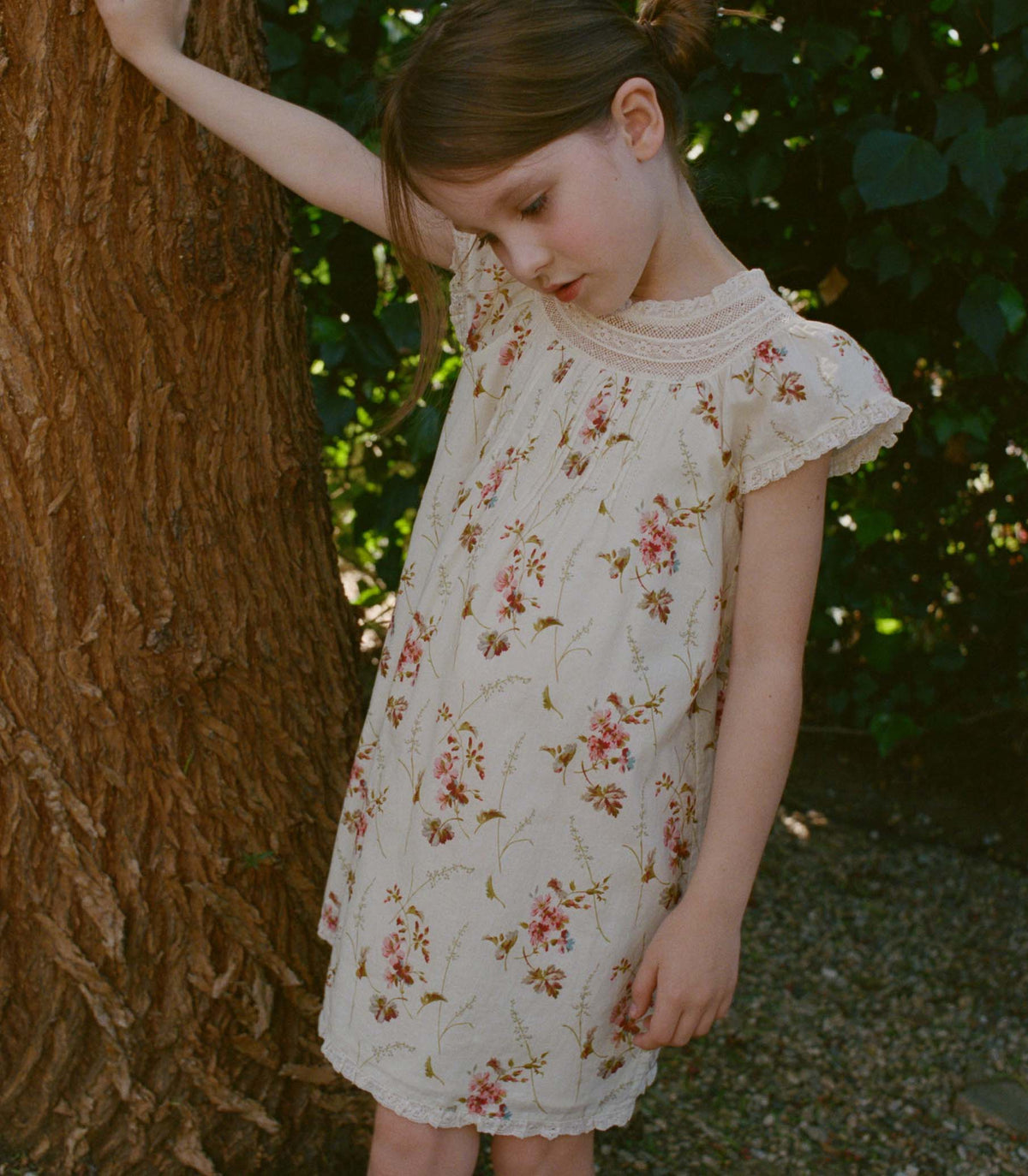 LISI DRESS -- BLANC PRAIRIE ROSE