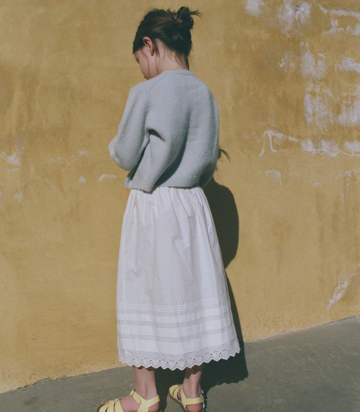 LITTLE SEBASTIANE MIDI SKIRT -- SALT