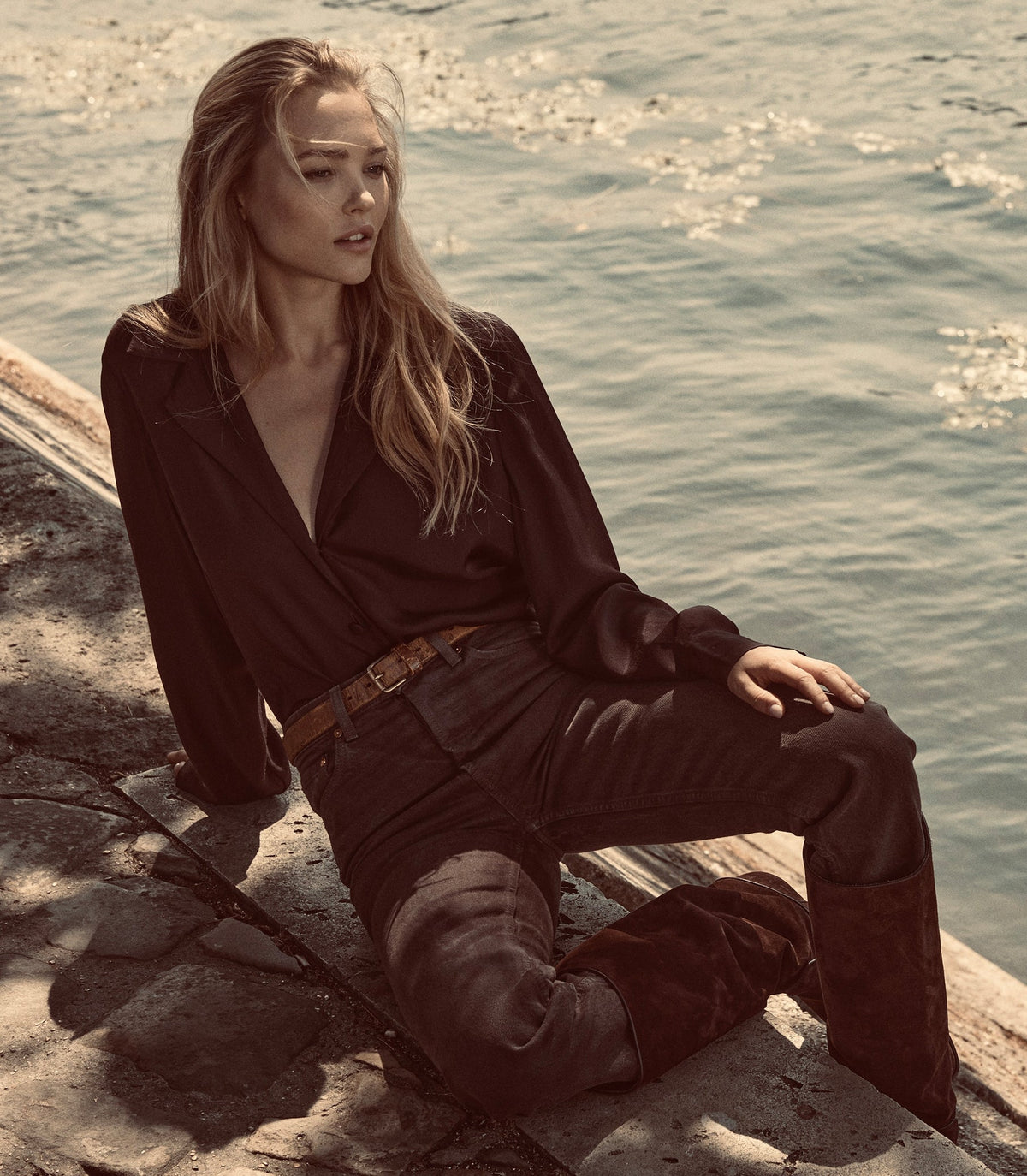 ONDINE JEAN -- EQUESTRIAN BROWN WASH
