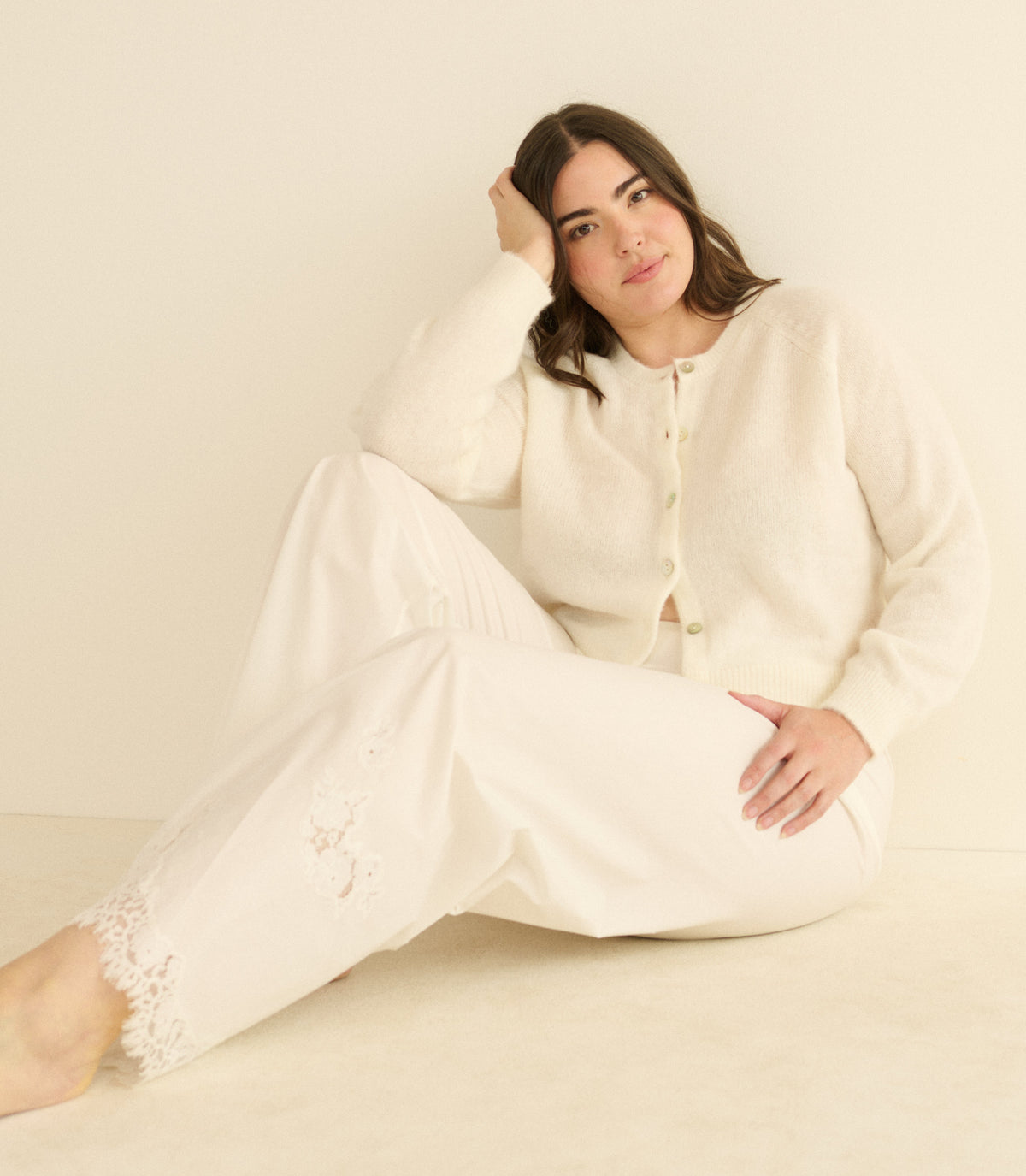 PETRA CARDIGAN -- IVORY