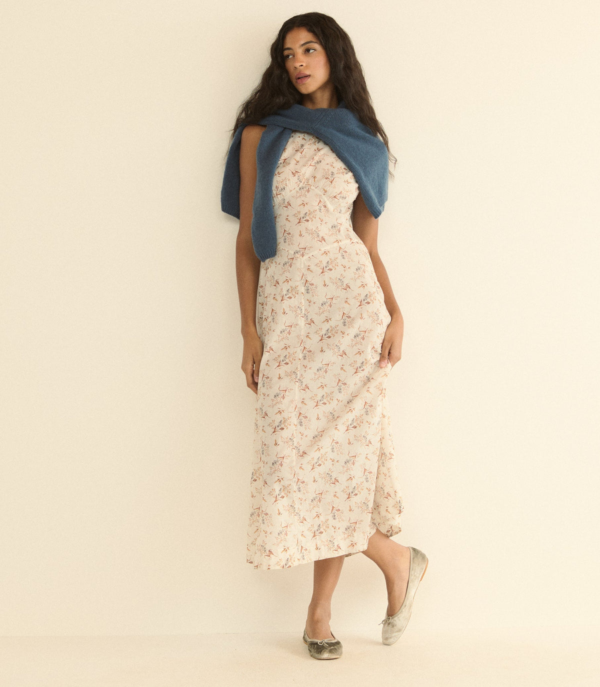 RIONA DRESS -- CRÈME WINDSWEPT MEADOW